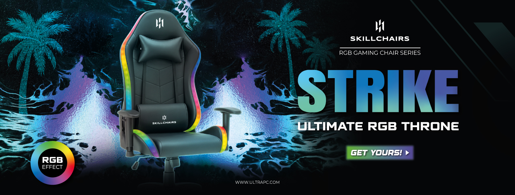 SKILLCHAIRS STRIKE RGB SERIES BANNER, SKILLCHAIRS, ULTRAPC.MA, BANNER