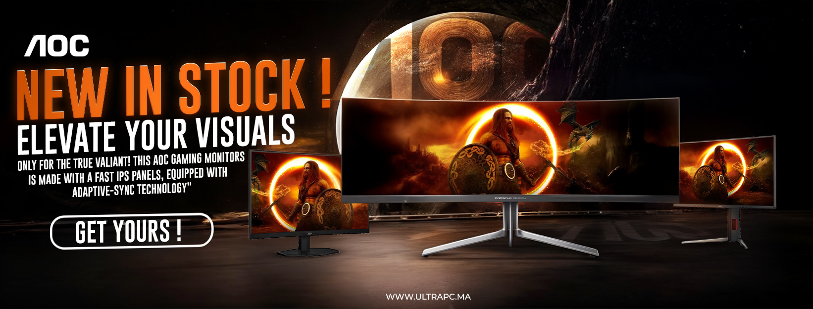 AOC MONITORS WEBSITE BANNER ULTRAPC