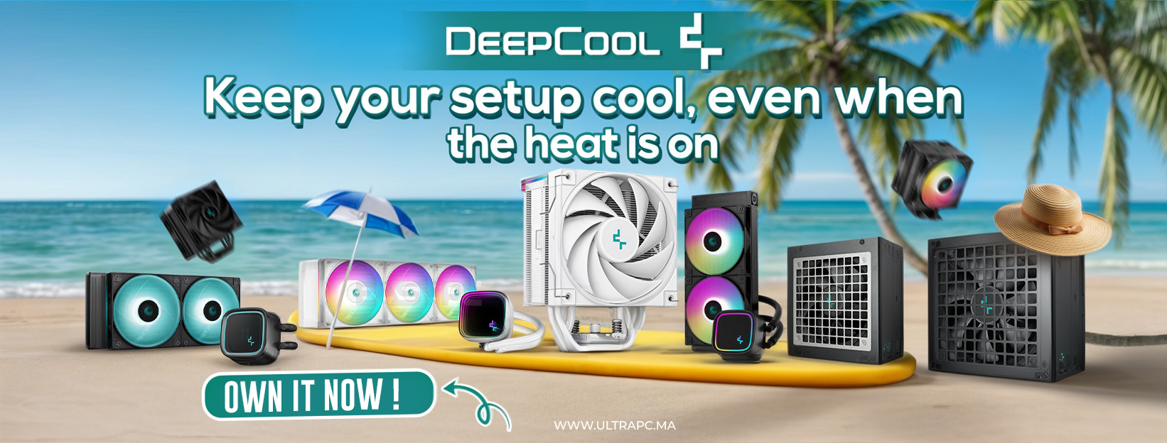 Deepcool water coolers and air coolers, Deepcool, ultrapc.ma, banner